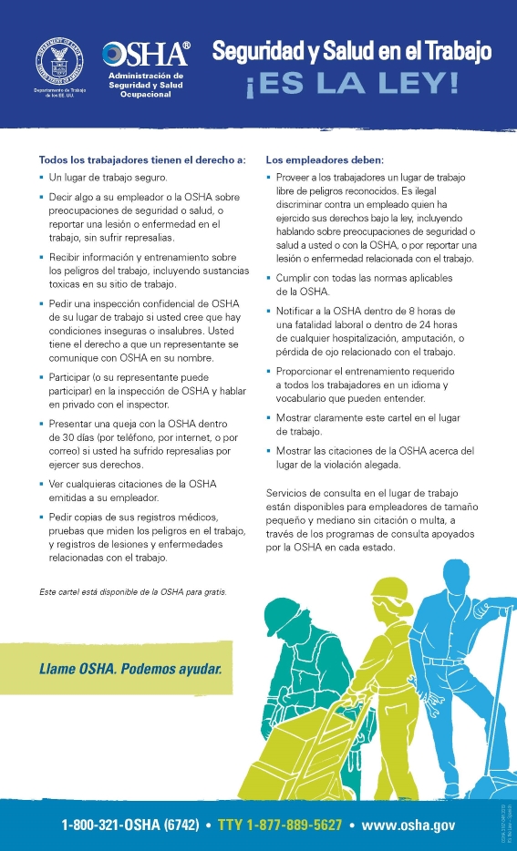 OSHA poster (Spanish)