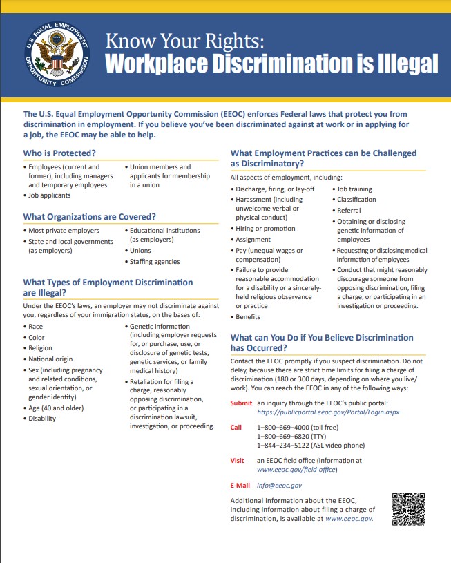Thumbnail of workplace discrimination poster