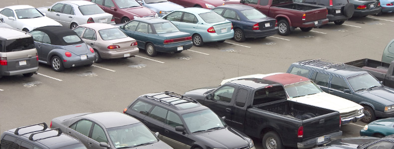 Picture of cars in a parking lot